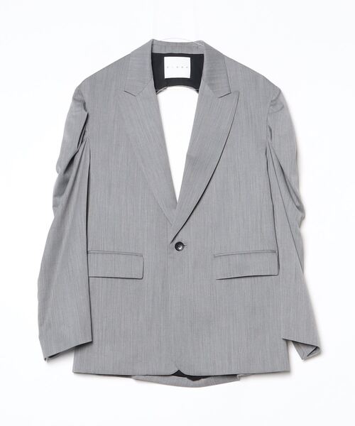 CINOH(チノ)の「サマーウールドレープジャケット(テーラードジャケット・レディース・グレー/ブラック・38/36)」の20枚目の写真
