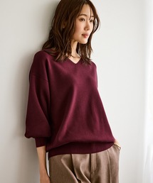 【訳あり】ROPEロペピクニック◆ゆうパケット無料 春ピンク ミラノリブVネックプルオーバー/L ロペピクニックの 2024 Spring catalog が公開！