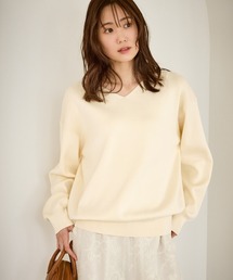 ROPE' PICNIC | マシュマロニットVネックプルオーバー/イージーケア・リンクコーデ(ニット/セーター)