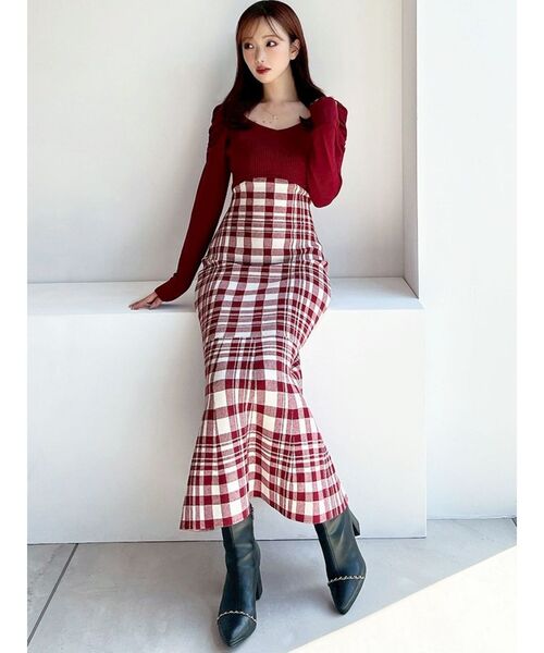 セール】ショルダーオープンマーメイドニットワンピース（ワンピース