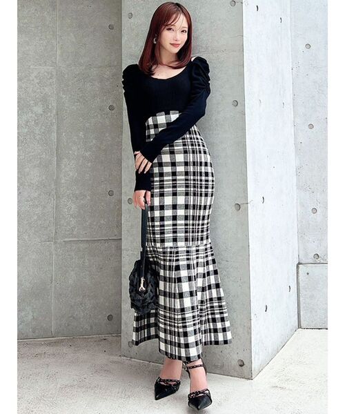 セール】ショルダーオープンマーメイドニットワンピース（ワンピース