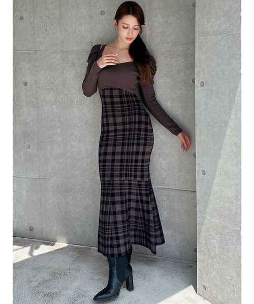 セール】ショルダーオープンマーメイドニットワンピース（ワンピース