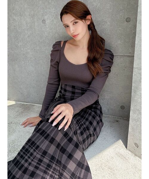 セール】ショルダーオープンマーメイドニットワンピース（ワンピース