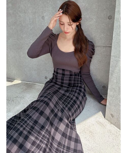 RESEXXY リゼクシー ショルダーオープンマーメイドニットワンピース リゼクシー RESEXXY ショルダーオープンマーメイドニットワンピース