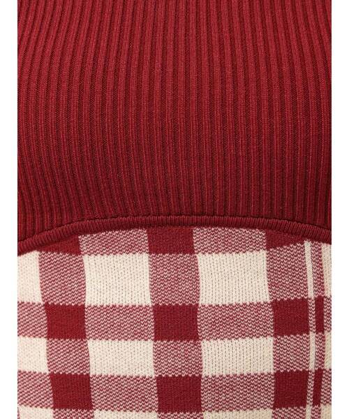 RESEXXY（リゼクシー）の「ショルダーオープンマーメイドニットワンピース（ワンピース・レディース・チャコールグレー/アイボリー/ブラック/レッド・FREE）」の17枚目の写真