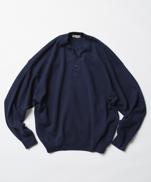 FREAK'S STORE（フリークスストア）の「限定展開 Relax Fit リラックスフィット スウェットライク ヘンリーネック ニット（ニット/セーター・メンズ・ブラック/ネイビー/チャコールグレー/アッシュグレー・MEDIUM/LARGE）」の13枚目の写真