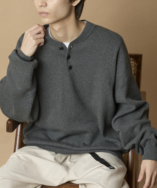 限定展開 Relax Fit リラックスフィット スウェットライク ヘンリー