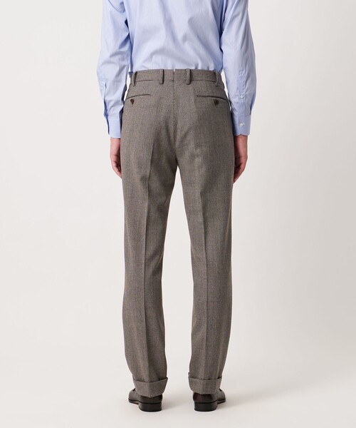 セール】ハウンドトゥース 1プリーツ パンツ R―MODEL（スラックス