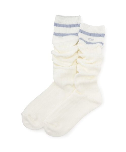 LOVETOXIC(ラブトキシック)の「ラインルーズソックス(ソックス/靴下・キッズ・サックスブルー/ブラック/オフホワイト/ブラウン/モスグリーン・F)」の5枚目の写真