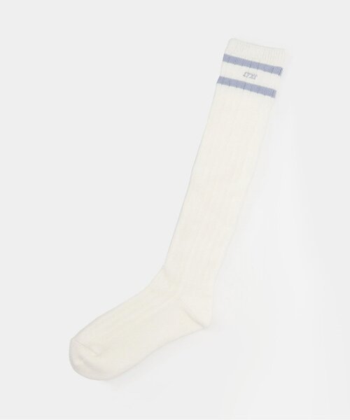 LOVETOXIC(ラブトキシック)の「ラインルーズソックス(ソックス/靴下・キッズ・サックスブルー/ブラック/オフホワイト/ブラウン/モスグリーン・F)」の6枚目の写真