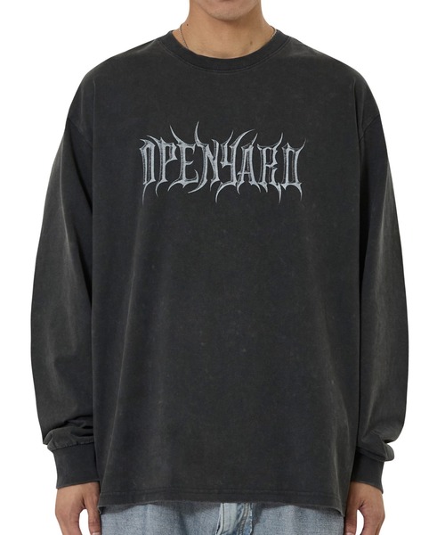 OY(オーワイ)の「『OY/オーワイ』WASHED OLD ENG L/S TEE/ウォッシュドオールドイングリッシュ長袖Tシャツ(Tシャツ/カットソー・レディース・ブラック/カーキ・L/M)」の3枚目の写真