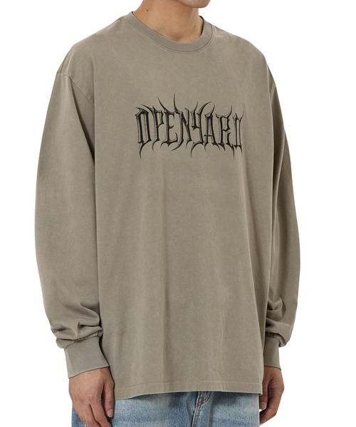 OY(オーワイ)の「『OY/オーワイ』WASHED OLD ENG L/S TEE/ウォッシュドオールドイングリッシュ長袖Tシャツ(Tシャツ/カットソー・レディース・ブラック/カーキ・L/M)」の9枚目の写真
