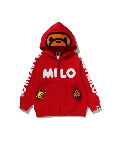 BAPE MILO PLUSH DOLL ZIP HOODIE（パーカー）｜A BATHING APE（ア