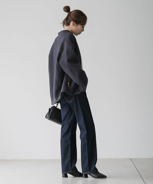 MTRレイズドネックジップコート（ノーカラーコート）｜NOBLE（ノーブル