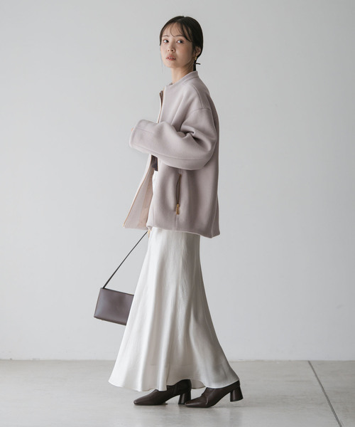 MTRレイズドネックジップコート（ノーカラーコート）｜NOBLE（ノーブル