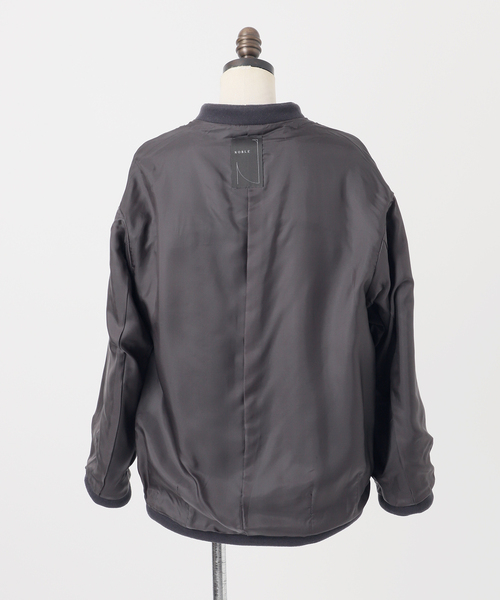 セール】MTRレイズドネックジップコート（ノーカラーコート）｜NOBLE