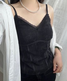 ロマンチック レース コンパクト カップ付き キャミソール