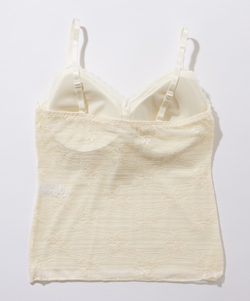Lace Ladies(レースレディース)の「ロマンチック レース コンパクト カップ付き キャミソール(キャミソール・レディース・グレイッシュベージュ/アイボリー/ブラック・L/M)」の15枚目の写真