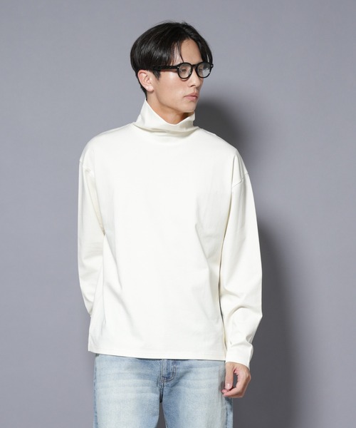 NANO universe（ナノユニバース）の「｢NJ/CLUB｣ ポンチタートルネック（Tシャツ/カットソー・メンズ・ブラック/ホワイト・L/M）」の19枚目の写真