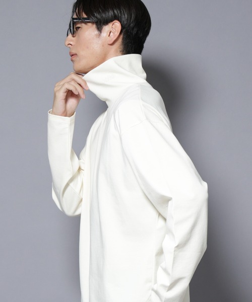 NANO universe（ナノユニバース）の「｢NJ/CLUB｣ ポンチタートルネック（Tシャツ/カットソー・メンズ・ブラック/ホワイト・L/M）」の20枚目の写真