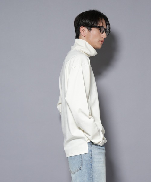 NANO universe（ナノユニバース）の「｢NJ/CLUB｣ ポンチタートルネック（Tシャツ/カットソー・メンズ・ブラック/ホワイト・L/M）」の21枚目の写真