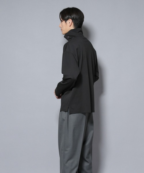 NANO universe（ナノユニバース）の「｢NJ/CLUB｣ ポンチタートルネック（Tシャツ/カットソー・メンズ・ブラック/ホワイト・L/M）」の9枚目の写真