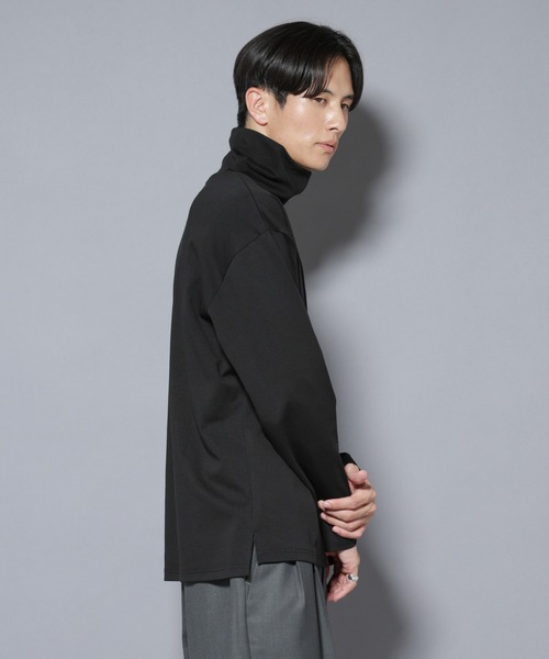 NANO universe（ナノユニバース）の「｢NJ/CLUB｣ ポンチタートルネック（Tシャツ/カットソー・メンズ・ブラック/ホワイト・L/M）」の17枚目の写真