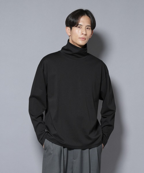 NANO universe（ナノユニバース）の「｢NJ/CLUB｣ ポンチタートルネック（Tシャツ/カットソー・メンズ・ブラック/ホワイト・L/M）」の16枚目の写真