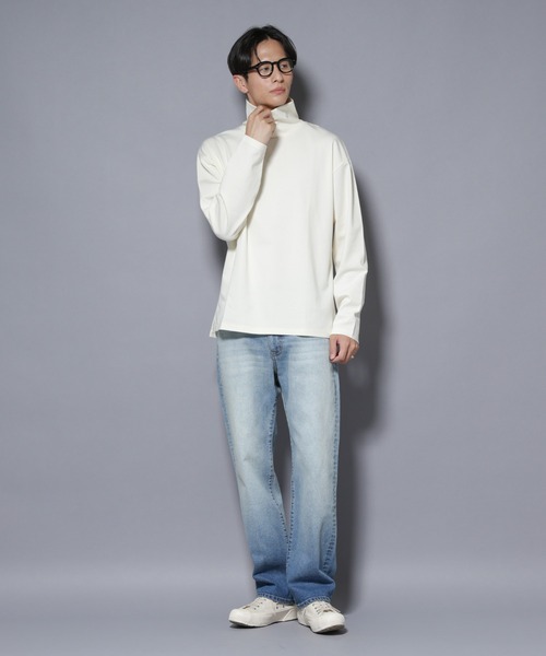 NANO universe（ナノユニバース）の「｢NJ/CLUB｣ ポンチタートルネック（Tシャツ/カットソー・メンズ・ブラック/ホワイト・L/M）」の13枚目の写真