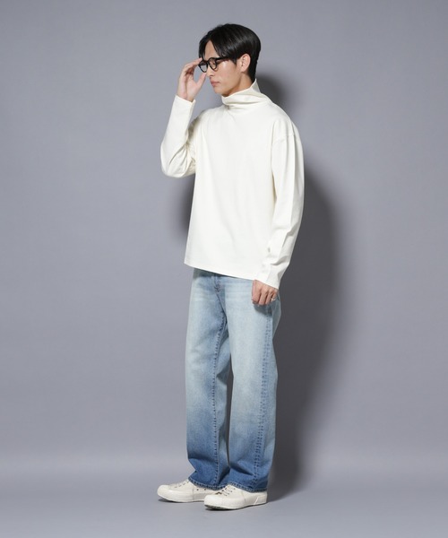 NANO universe（ナノユニバース）の「｢NJ/CLUB｣ ポンチタートルネック（Tシャツ/カットソー・メンズ・ブラック/ホワイト・L/M）」の14枚目の写真