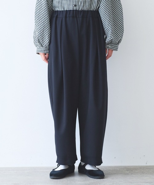yuni(ユニ )の「レーヨンウール gum tack パンツ(その他パンツ・レディース・ネイビー/カーキ・FREE)」の6枚目の写真