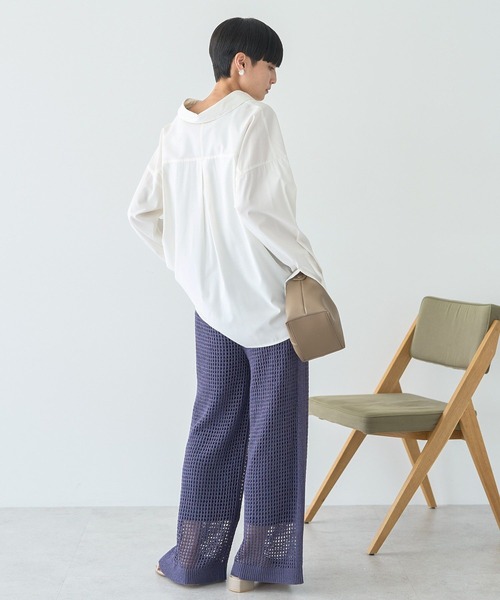 AMERICAN HOLIC(アメリカンホリック)の「抜け衿スキッパーシャツ(シャツ/ブラウス・レディース・ベージュ系その他2/ブルー系その他7/グレイッシュベージュ/オフホワイト・L/M)」の22枚目の写真