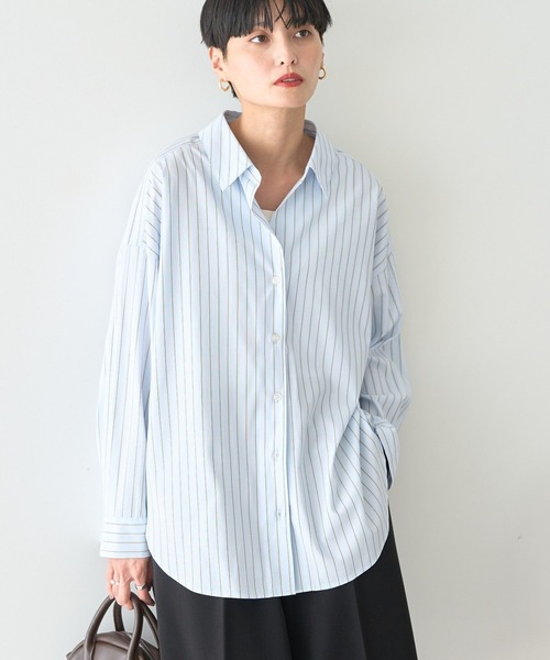 AMERICAN HOLIC(アメリカンホリック)の「抜け衿スキッパーシャツ(シャツ/ブラウス・レディース・ベージュ系その他2/ブルー系その他7/グレイッシュベージュ/オフホワイト・L/M)」の21枚目の写真