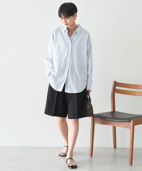 AMERICAN HOLIC(アメリカンホリック)の「抜け衿スキッパーシャツ(シャツ/ブラウス・レディース・ベージュ系その他2/ブルー系その他7/グレイッシュベージュ/オフホワイト・L/M)」の17枚目の写真