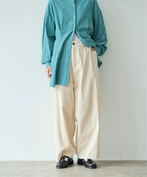yuni | コットンコーデュロイ　バックゴムワイドパンツ(その他パンツ)