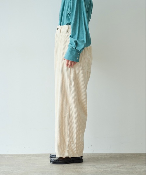 yuni（ユニ　）の「コットンコーデュロイ　バックゴムワイドパンツ（その他パンツ・レディース・ホワイト/ピンク/ブラック・M/S）」の12枚目の写真