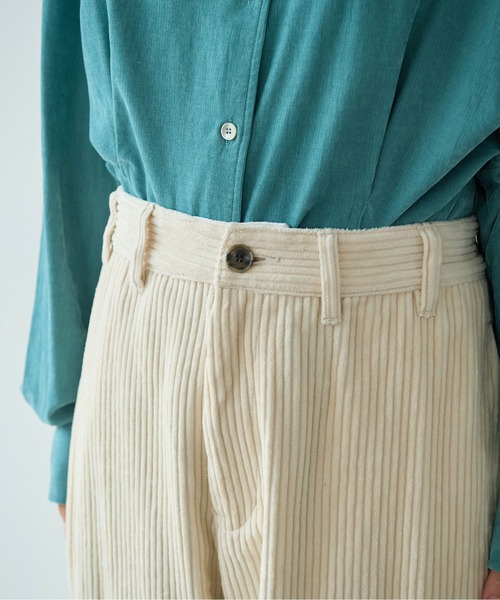 yuni（ユニ　）の「コットンコーデュロイ　バックゴムワイドパンツ（その他パンツ・レディース・ホワイト/ピンク/ブラック・M/S）」の14枚目の写真