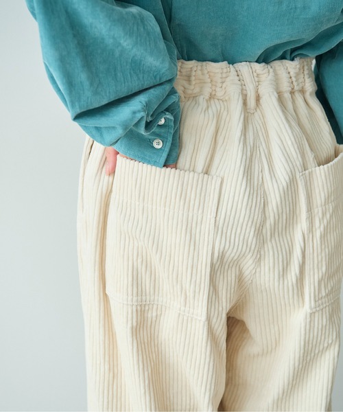 yuni（ユニ　）の「コットンコーデュロイ　バックゴムワイドパンツ（その他パンツ・レディース・ホワイト/ピンク/ブラック・M/S）」の16枚目の写真