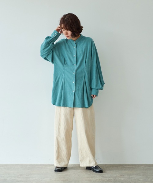 yuni（ユニ　）の「コットンコーデュロイ　バックゴムワイドパンツ（その他パンツ・レディース・ホワイト/ピンク/ブラック・M/S）」の5枚目の写真