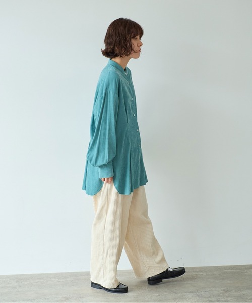 yuni（ユニ　）の「コットンコーデュロイ　バックゴムワイドパンツ（その他パンツ・レディース・ホワイト/ピンク/ブラック・M/S）」の7枚目の写真