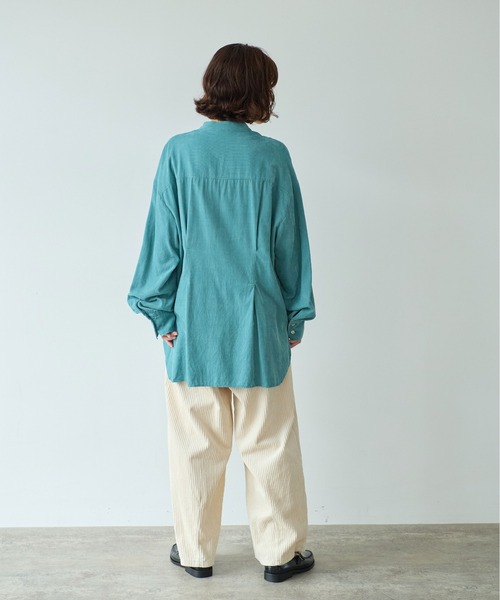 yuni（ユニ　）の「コットンコーデュロイ　バックゴムワイドパンツ（その他パンツ・レディース・ホワイト/ピンク/ブラック・M/S）」の8枚目の写真