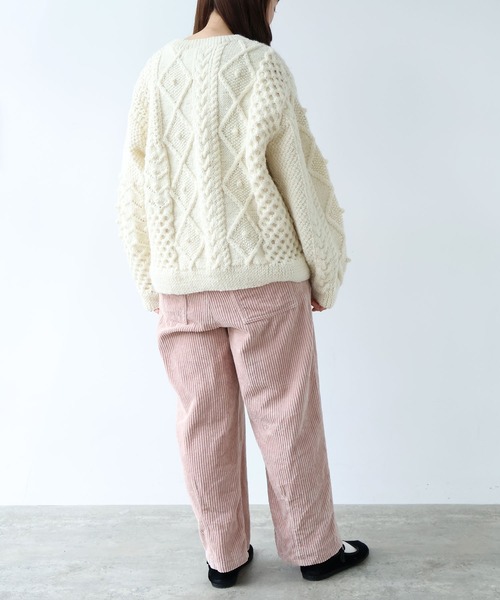 yuni（ユニ　）の「コットンコーデュロイ　バックゴムワイドパンツ（その他パンツ・レディース・ホワイト/ピンク/ブラック・M/S）」の22枚目の写真