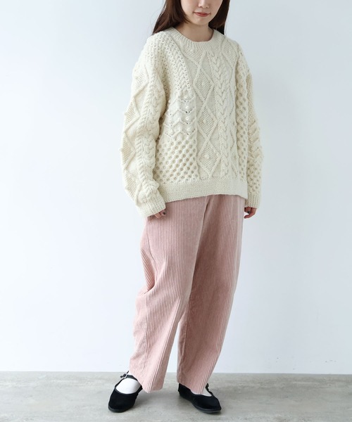 yuni（ユニ　）の「コットンコーデュロイ　バックゴムワイドパンツ（その他パンツ・レディース・ホワイト/ピンク/ブラック・M/S）」の20枚目の写真