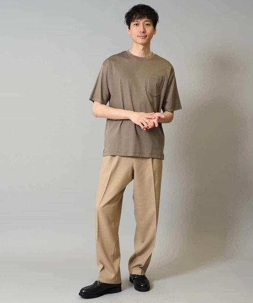 a.v.v（アーヴェヴェ）の「ワンタックワイドイージースラックス　LANATEC【ストレッチ/洗濯機で洗える/イージーケア/毛玉になりにくい】（その他パンツ・メンズ・ブラック/ベージュ/チャコールグレー・46/48）」の8枚目の写真