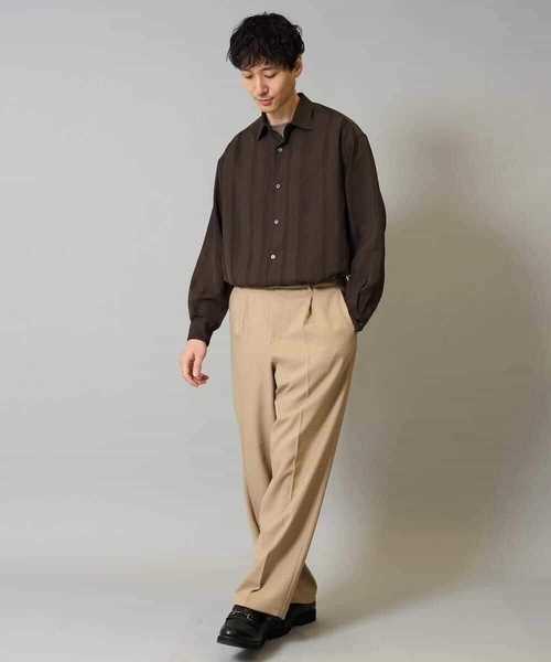 a.v.v（アーヴェヴェ）の「ワンタックワイドイージースラックス　LANATEC【ストレッチ/洗濯機で洗える/イージーケア/毛玉になりにくい】（その他パンツ・メンズ・ブラック/ベージュ/チャコールグレー・46/48）」の10枚目の写真