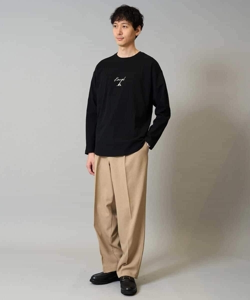 a.v.v（アーヴェヴェ）の「ワンタックワイドイージースラックス　LANATEC【ストレッチ/洗濯機で洗える/イージーケア/毛玉になりにくい】（その他パンツ・メンズ・ブラック/ベージュ/チャコールグレー・46/48）」の13枚目の写真