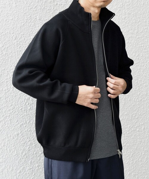 SHIPS any:〈手洗い可能〉RETENTION ドライバーズ ニット ジップ