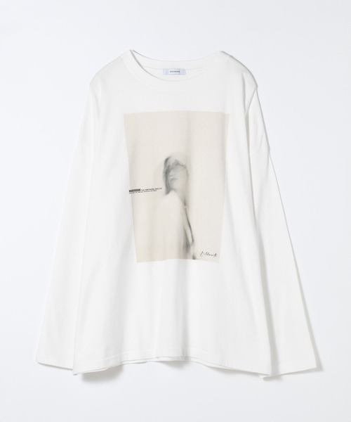 JEANASIS（ジーナシス）の「アソートグラフィックロンTEE/599633（Tシャツ/カットソー・レディース・ホワイト/ライトブルー/チャコールグレー・FREE）」の2枚目の写真