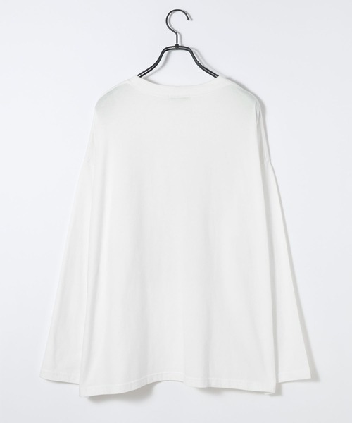 JEANASIS（ジーナシス）の「アソートグラフィックロンTEE/599633（Tシャツ/カットソー・レディース・ホワイト/ライトブルー/チャコールグレー・FREE）」の4枚目の写真