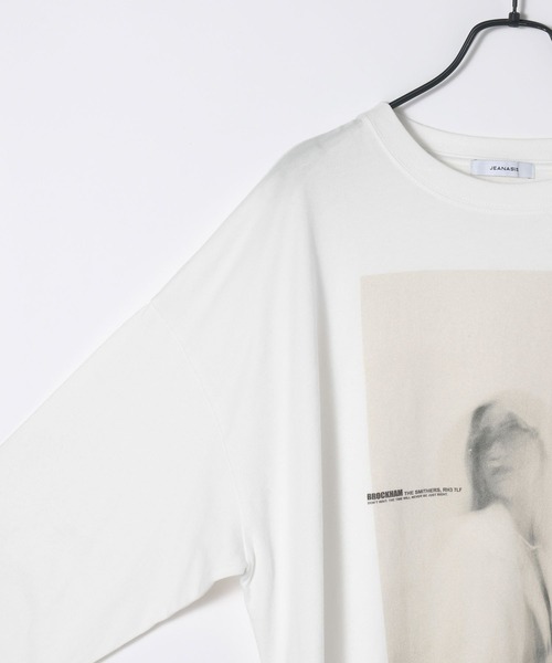 JEANASIS（ジーナシス）の「アソートグラフィックロンTEE/599633（Tシャツ/カットソー・レディース・ホワイト/ライトブルー/チャコールグレー・FREE）」の6枚目の写真